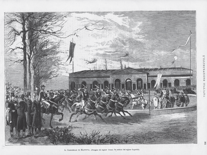 A medieval game recreated in 19th century Italy.