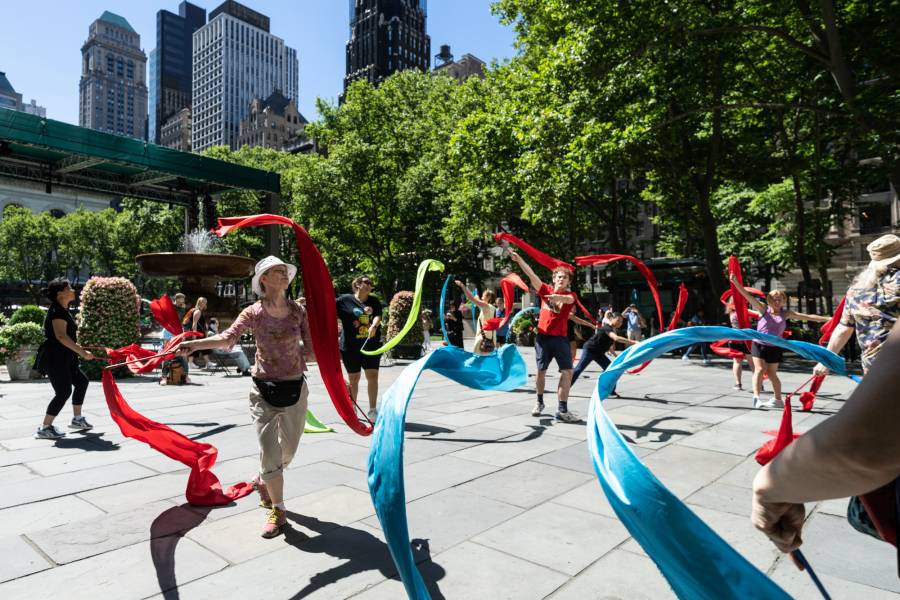Ribbon Dancers on the Fountain Terrace