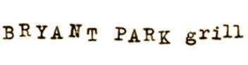 Logo for the Bryant Park Grill in Bryant Park NYC.